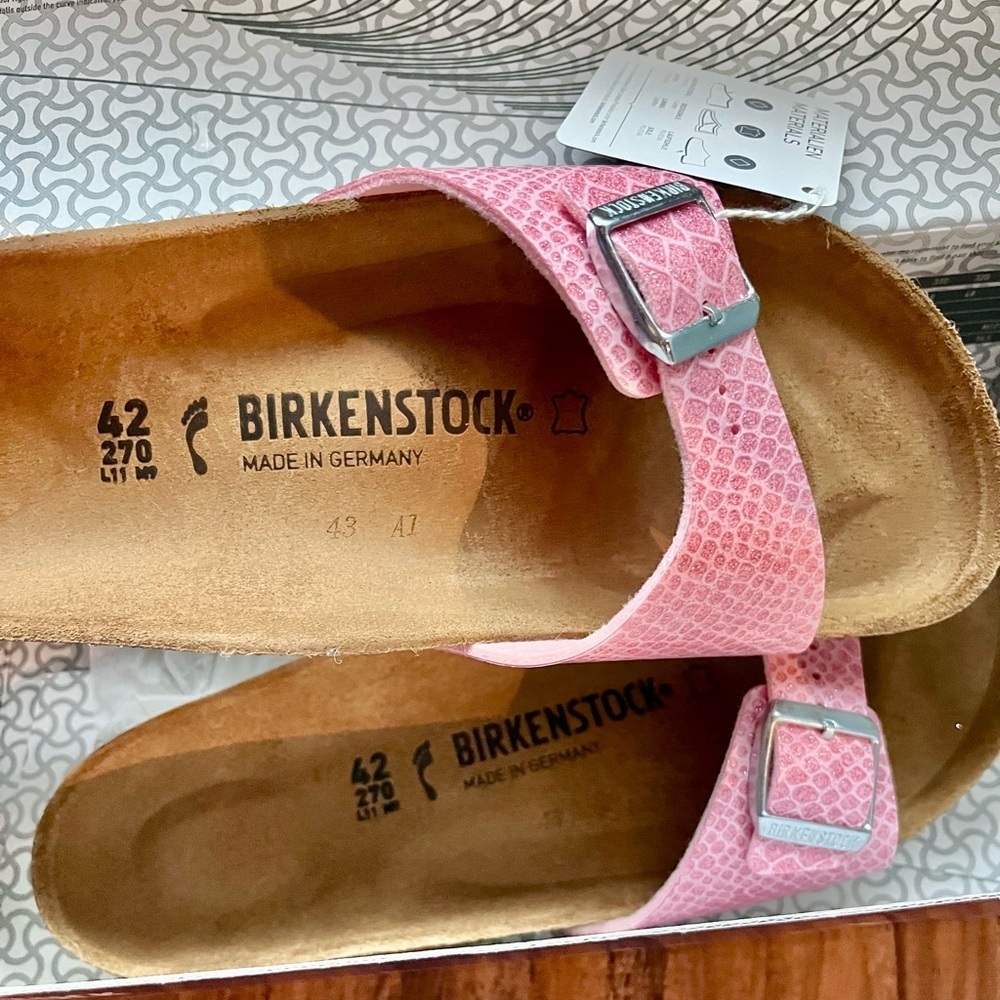 Birkenstock Madrid BS BirkoFlor Sandal Magic Snake Rose Women 11/EU 42/Men 9 NWB